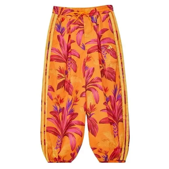 Adidas x Farm Rio Tropical Breeze Bright Orange Pants NWT - Picture 5 of 5